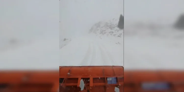 Muş’un yüksek kesimlerinde kar yağışı etkili oldu