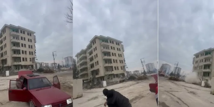 Malatya’da yıkım eğlenceye dönüştü