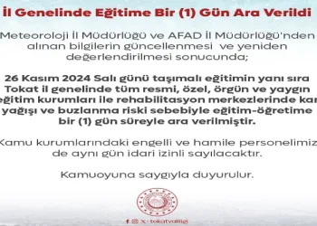 Tokat’ta eğitime bir gün ara