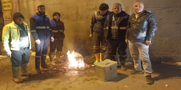 Kış şartlarına meydan okuyor