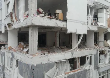 Dron görüntüleri patlamanın hasarını gösterdi