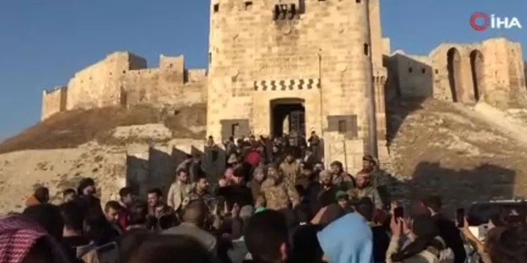 Halep’te tarihi kalede zafer kutlaması