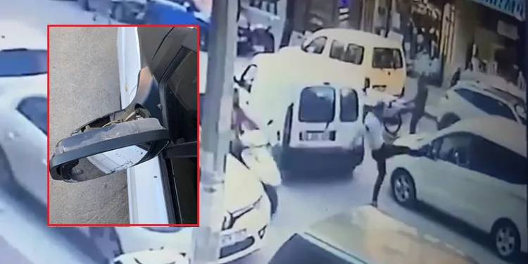 Bursa’da kadın sürücünün aracına saldırı kamerada