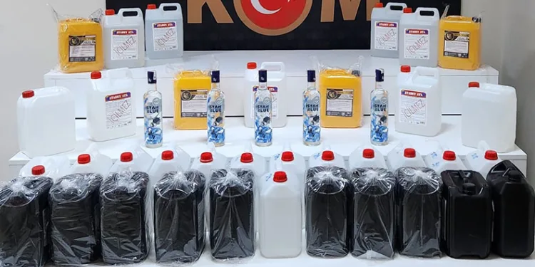 Elazığ’da 190 litre etil alkol ele geçirildi