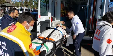 Limanda vinç bakımı yaparken düşen işçi hastanelik oldu