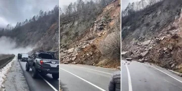 Artvin’de heyelan: Hopa-Borçka karayolu ulaşıma kapandı