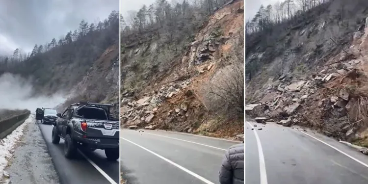 Artvin’de heyelan: Hopa-Borçka karayolu ulaşıma kapandı