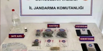 Karadeniz Ereğli’de uyuşturucu ve sahte alkol ele geçirildi
