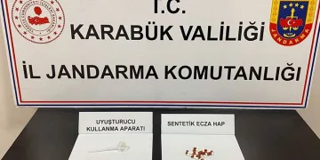 Karabük’te 20 adet sentetik ecza hap ele geçirildi