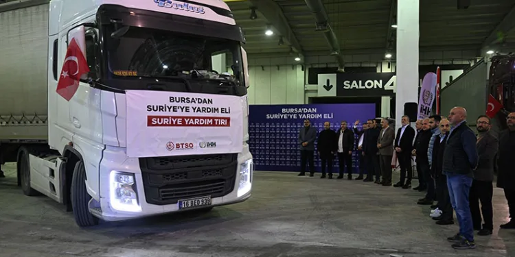 Bursa’dan Suriye’ye 24 yardım TIR’ı yola çıktı