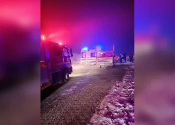 Seyir halindeki tır alev alarak yandı