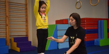 Yıldırımlı miniklere cimnastik eğitimi