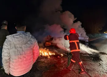Bursa’da kontrolden çıkan otomobil şarampole uçtu