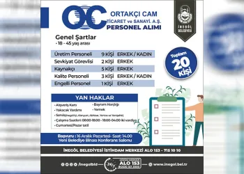 İnegöl Belediyesi’nden personel ilanı