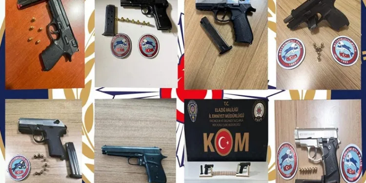 Elazığ’da ruhsatsız silah taşıyan 22 kişi yakalandı