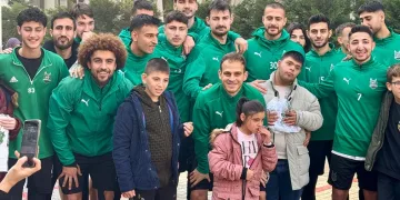 İnegöl Kafkaslı futbolculardan özel çocuklara ziyaret