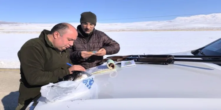 Kaçak avlanan şahsa ceza uygulandı