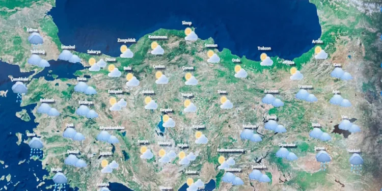 Hafta sonu yurdun batı kesiminde yağış