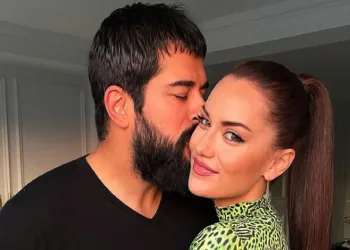 Fahriye ve Burak çifti’nin kayak keyfi