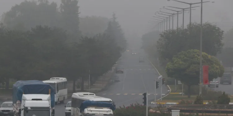 Erzincan güne sisle uyandı