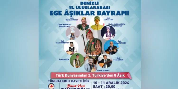 Halk ozanları Denizlililer için çalıp söyleyecek