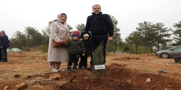 Gaziantep’te deprem şehitleri anısına hatıra ormanı oluşturuldu