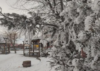Göle’de hayat dondu, eksi 22 derece