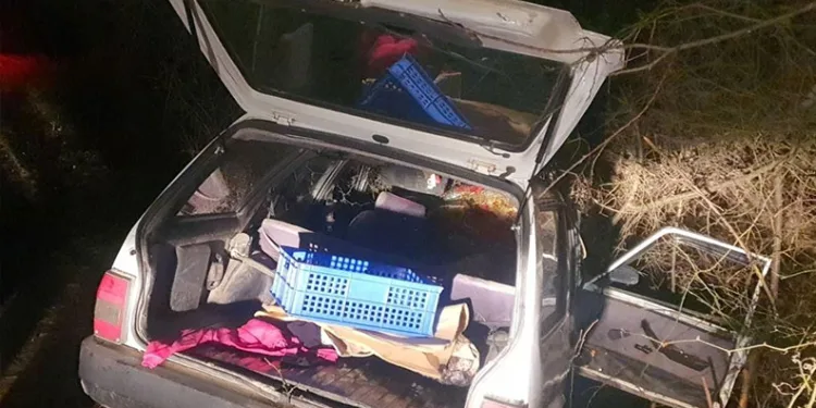 Bursa’da kontrolden çıkan otomobil şarampole uçtu