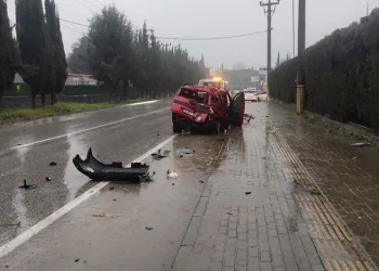 Bursa’da ağaca çarpan araçtaki 2 kişi yaralandı