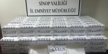 Sinop’ta 40 bin makaron ele geçirildi