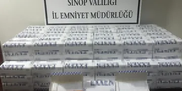 Sinop’ta 40 bin makaron ele geçirildi