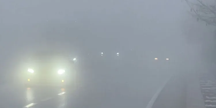 Afyonkarahisar’da sisli hava hayatı durma noktasına getirdi