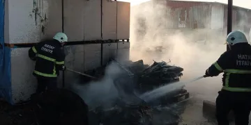 Hassa’da iş yeri yangını