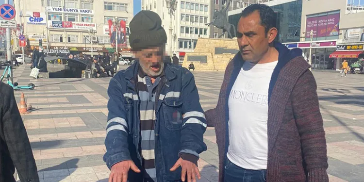 Engelli rolü oynayan dilenci yakayı ele verdi