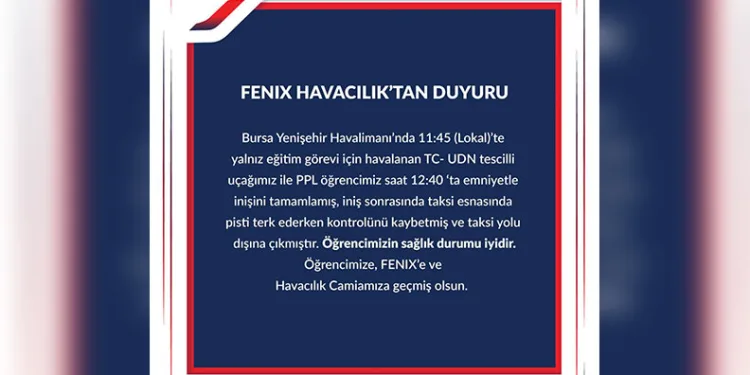 FENIX Havacılık’tan Açıklama