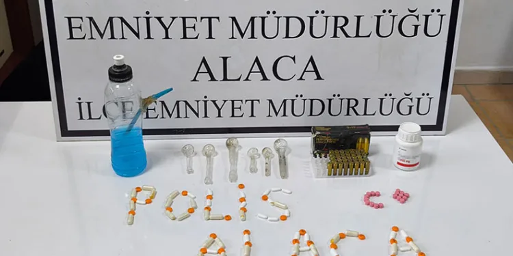Alaca’da uyuşturucu operasyonu: 5 gözaltı