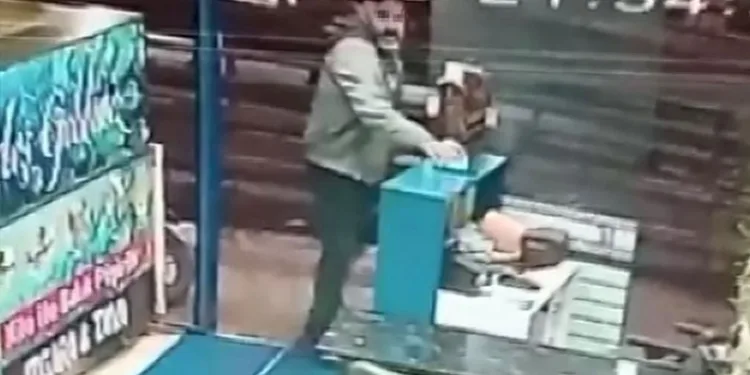 Maltepe’de balıkçı dükkanında telefon hırsızlığı kamerada