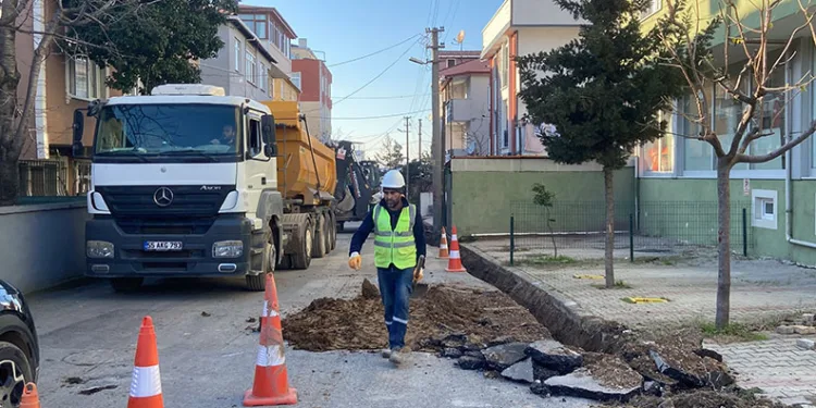 Kocaeli’de kazı çalışması sırasında doğal gaz borusu delindi
