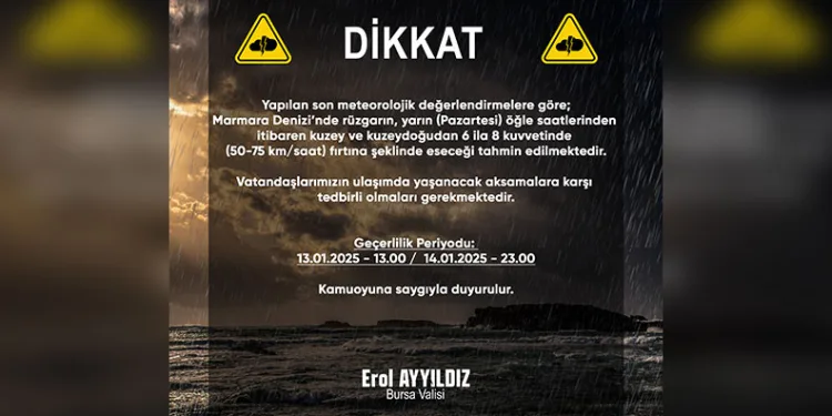 Bursa Valiliği uyardı