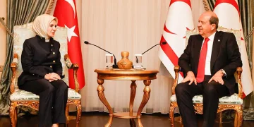 KKTC Cumhurbaşkanı Tatar, Aile ve Sosyal Hizmetler Bakanı Göktaş’ı kabul etti