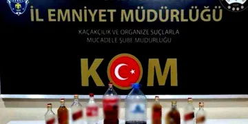 Erzincan’da bir miktar kaçak ve el yapımı alkol ele geçirildi