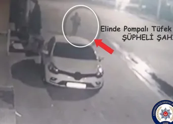 Sokakta tüfekle rastgele ateş açtı: Yakalanma anı kamerada