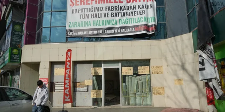 Kapanan fabrikanın ürünleri Bursa’da maliyetine satılıyor