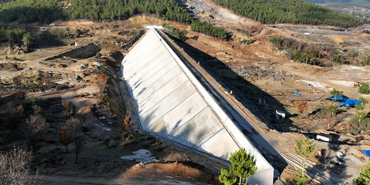 Kocadere Göleti’nde çalışmalar sürüyor