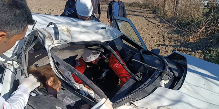 Aksaray’da tır devrildi: 1 yaralı