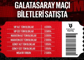 Gaziantep FK-Galatasaray maçı biletleri satışta