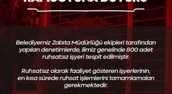 Belediye Başkanı açıkladı: Amasya’da 800 işyeri ruhsatsız çıktı