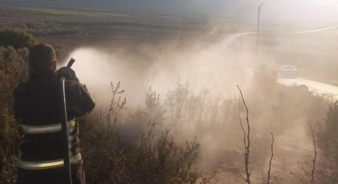 Samandağ’da bahçe yangını