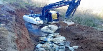 Dipsizgöl’de heyelan çalışması tamamlandı