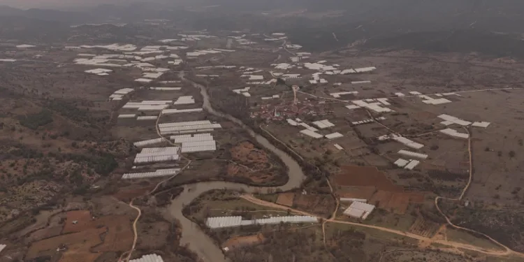 Sakarya Nehri yağmurlar sonrası havadan fotoğraflandı